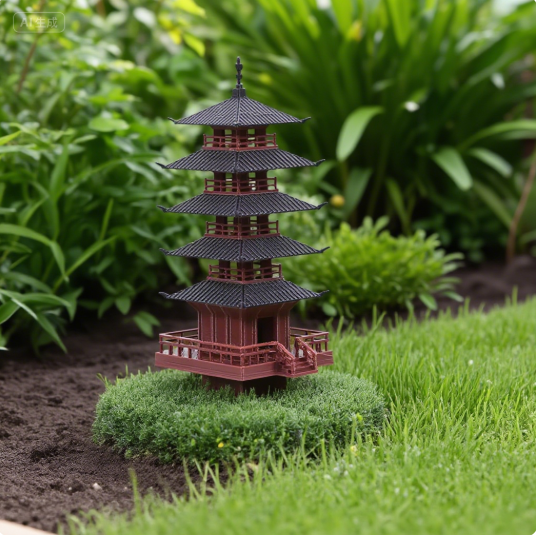 Bonsai Garden Chinese Garden - Jardim aquário bonsai decoração mini pagode