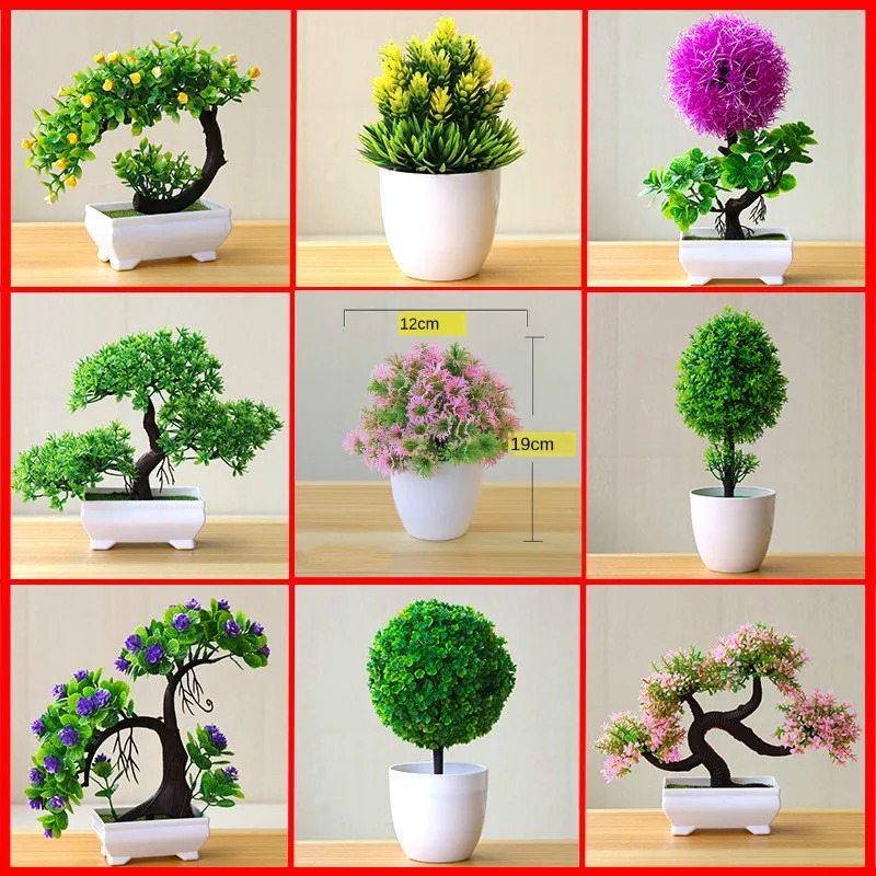 Bonsai Garden Bench - Planta Artificial Pequena em Vaso, Bonsai