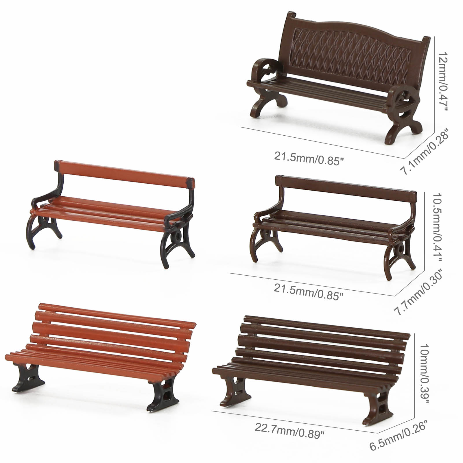 Evemodel 12 peças escala HO 1: - Bonsai Garden Bench avaliação e preço