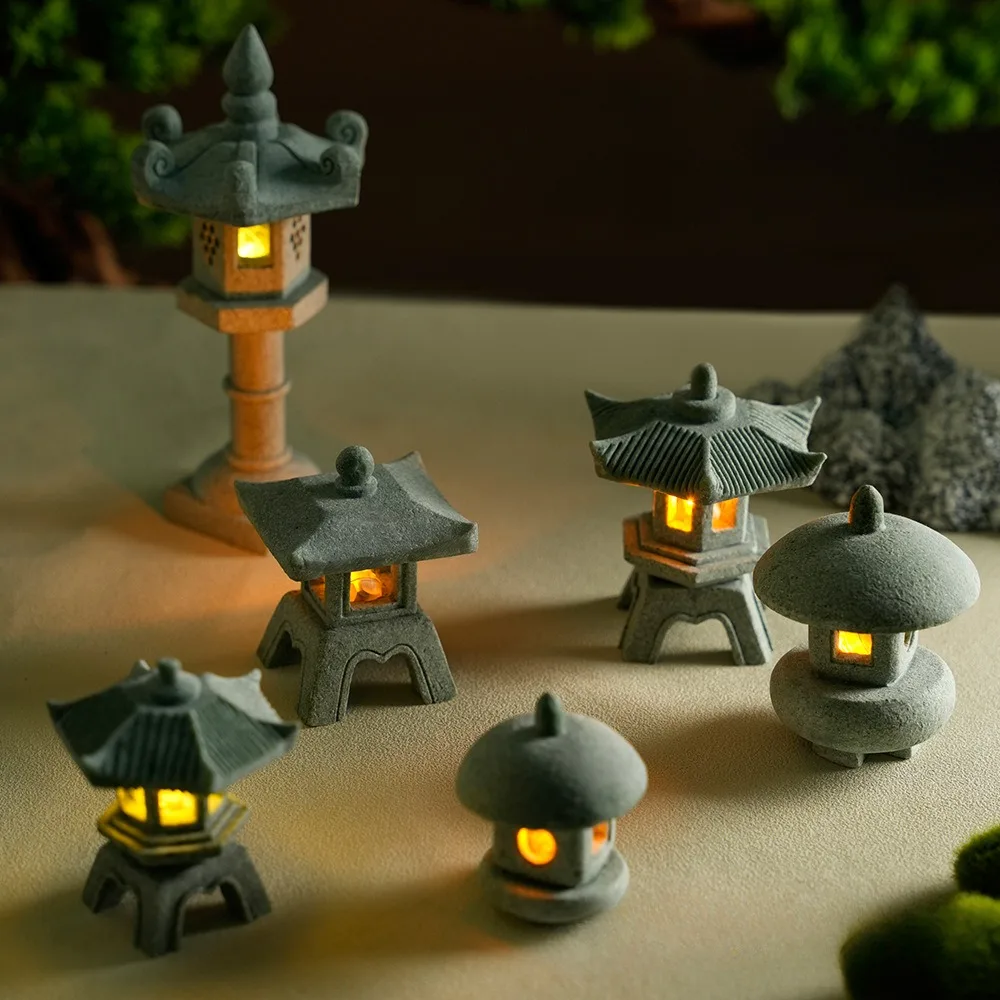 Mini pagode lanterna luz estát - Mini Bonsai Zen Garden avaliação e preço