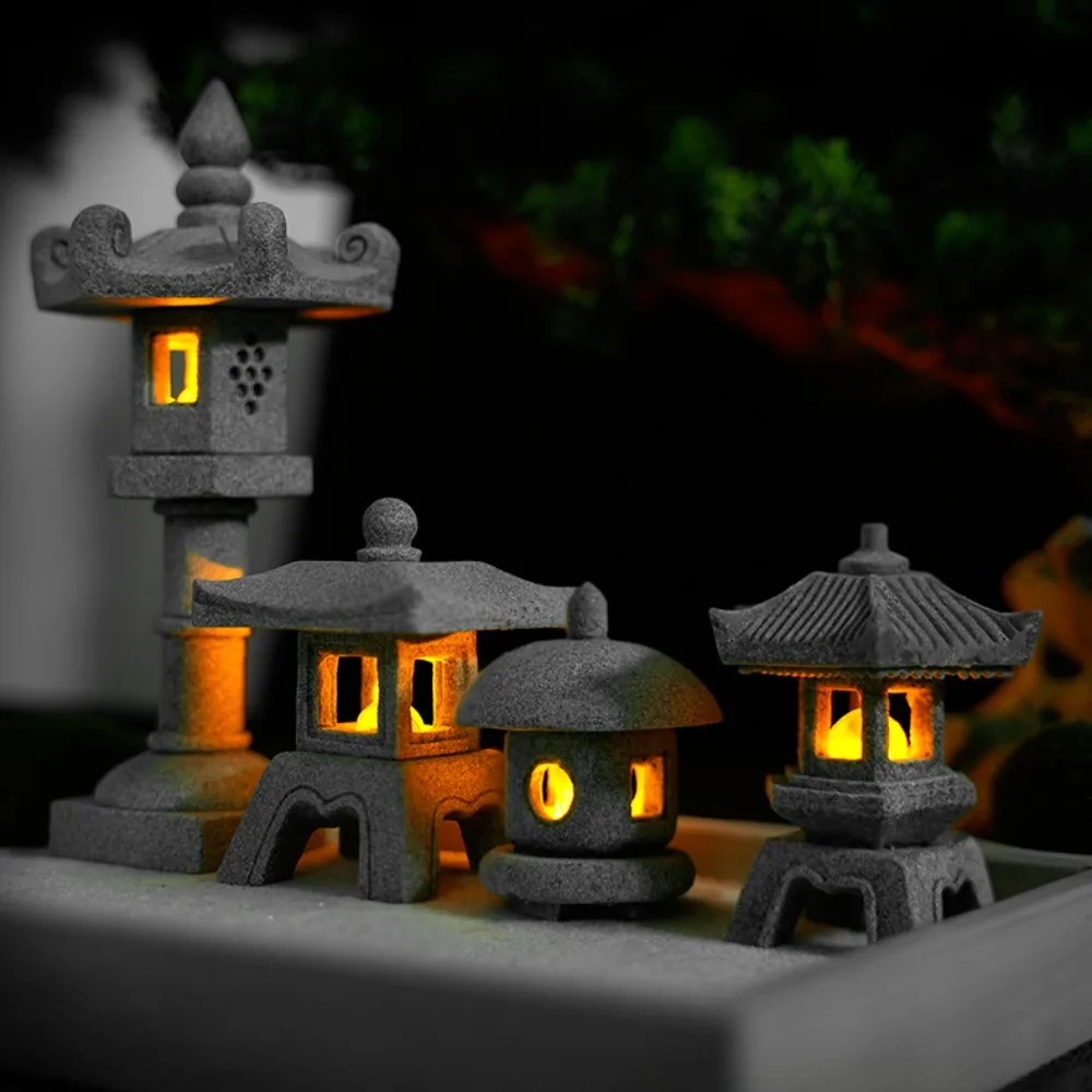 Mini pagode lanterna luz estát - Mini Bonsai Zen Garden avaliação e preço