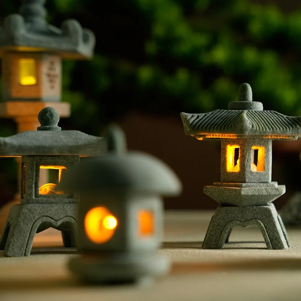 Mini pagode lanterna luz estát - Mini Bonsai Zen Garden avaliação e preço