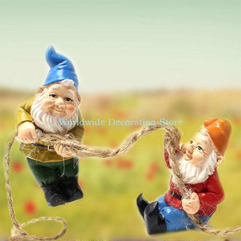 Q39B 4PCS Dwarf Resina Figuras - Bonsai Garden With Pond avaliação e preço