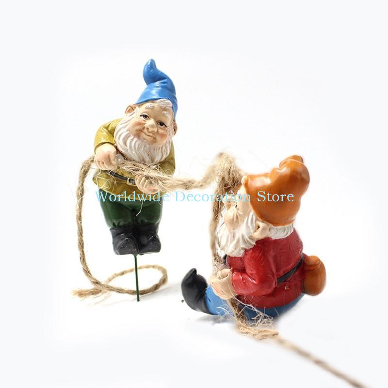 Q39B 4PCS Dwarf Resina Figuras - Bonsai Garden With Pond avaliação e preço