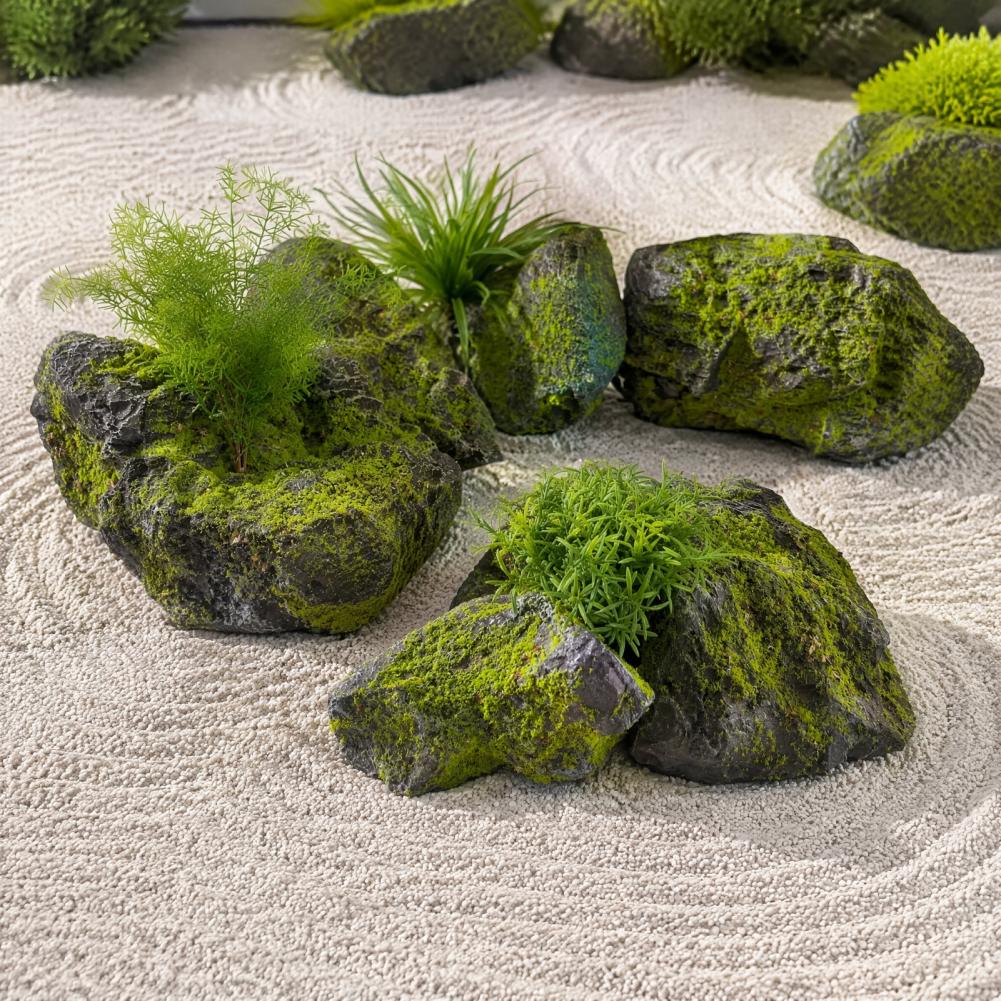 Pedras de Musgo Artificial par - Bonsai Garden With Pond avaliação e preço